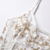 One-piece Backless Floral Embroidery Lace Bodysuit Women 13 Colors String Jumpsuit Lace Up Fancy Sexy Bodysuit Body Femme