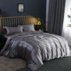 Bedding Duvet Cover Set Soft Silky Textured Comforter Cover with Corner Ties and Zipper Closure, Envelop Pillowcase