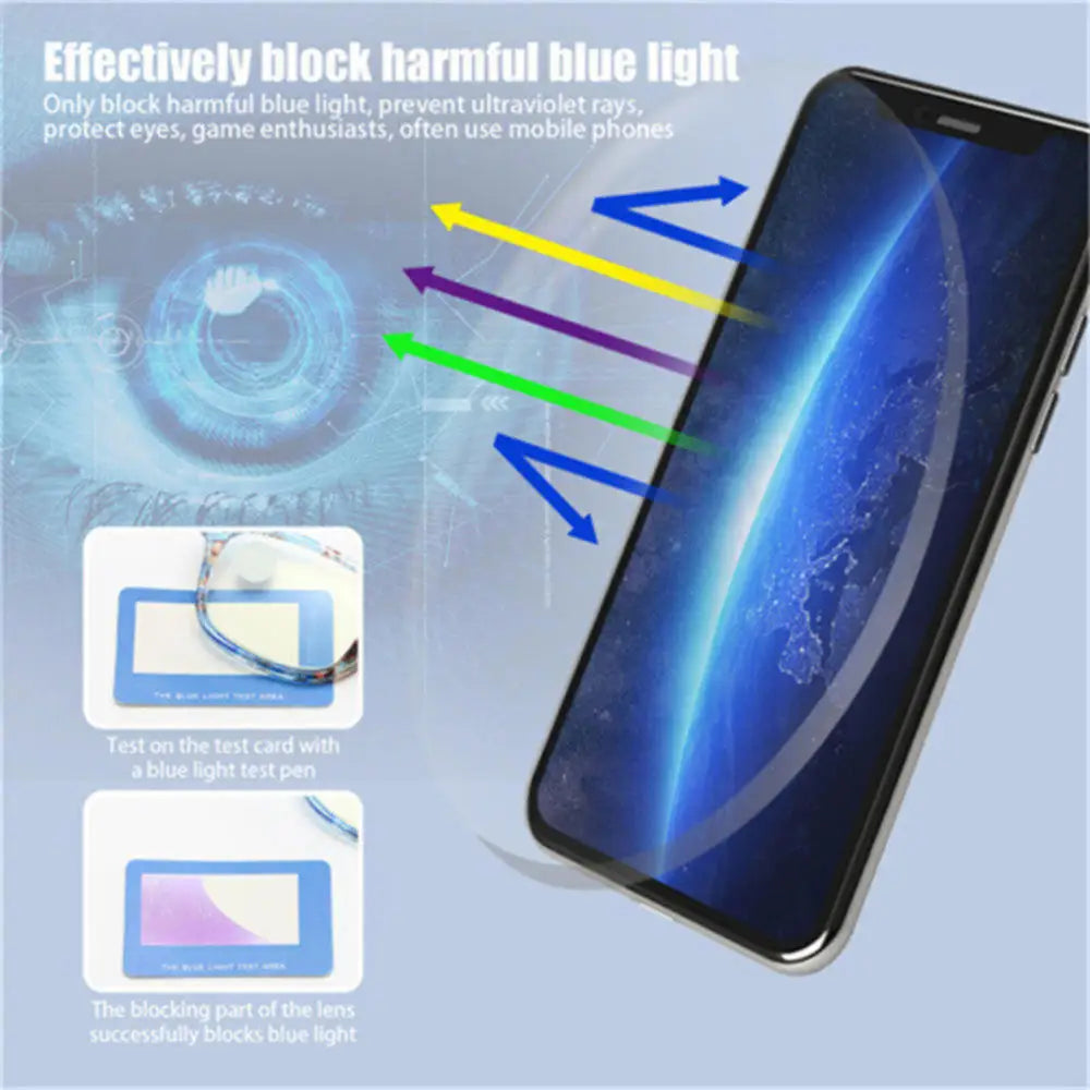 Fashion Metal Anti-Blue Light Glasses Women Men Vintage Ultralight Oval Frame Computer Game Goggles Blue Ray Blocking Eyeglasses