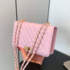 Fashionable Mini Quilted Embossed Chain Shoulder Bag Simple And Versatile Diagonal Crossbody Bag For Women Square Handbag