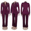 2 Pieces Women's Sets Autumn Winter Long Sleeve Pearl Blazers Suit Tops And Pants Suits Two Piece Set Tracksuit Outfit 2025