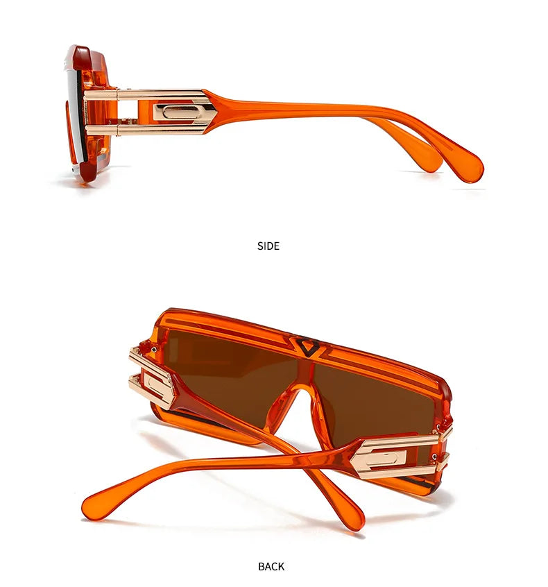 Modern Luxurious Sunglasses for Men Women Square Gradient Designer Unisex Brand Glasses Glamour Fashion Shades UV400