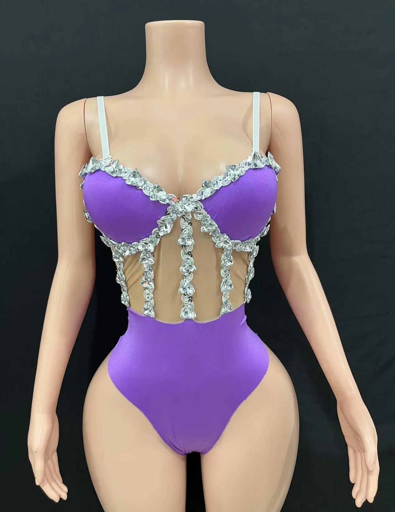 Multi colored triangle jumpsuit, party dress, birthday dress, bar party, dance party, dance team, gogo, women's bar, nightclub,