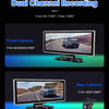 11.26 inch Car DVR 4K Dash Cam Dual Lens Wireless Carplay & Android Auto Video Recorder Monitor GPS Navigation 5G Wifi FM AUX