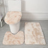3PCS/set Solid Color Home Carpets Toilet Lid Cover Rugs Kit Non-slip Foot Mat for Bathroom Floor Bath Rug Foot Mat