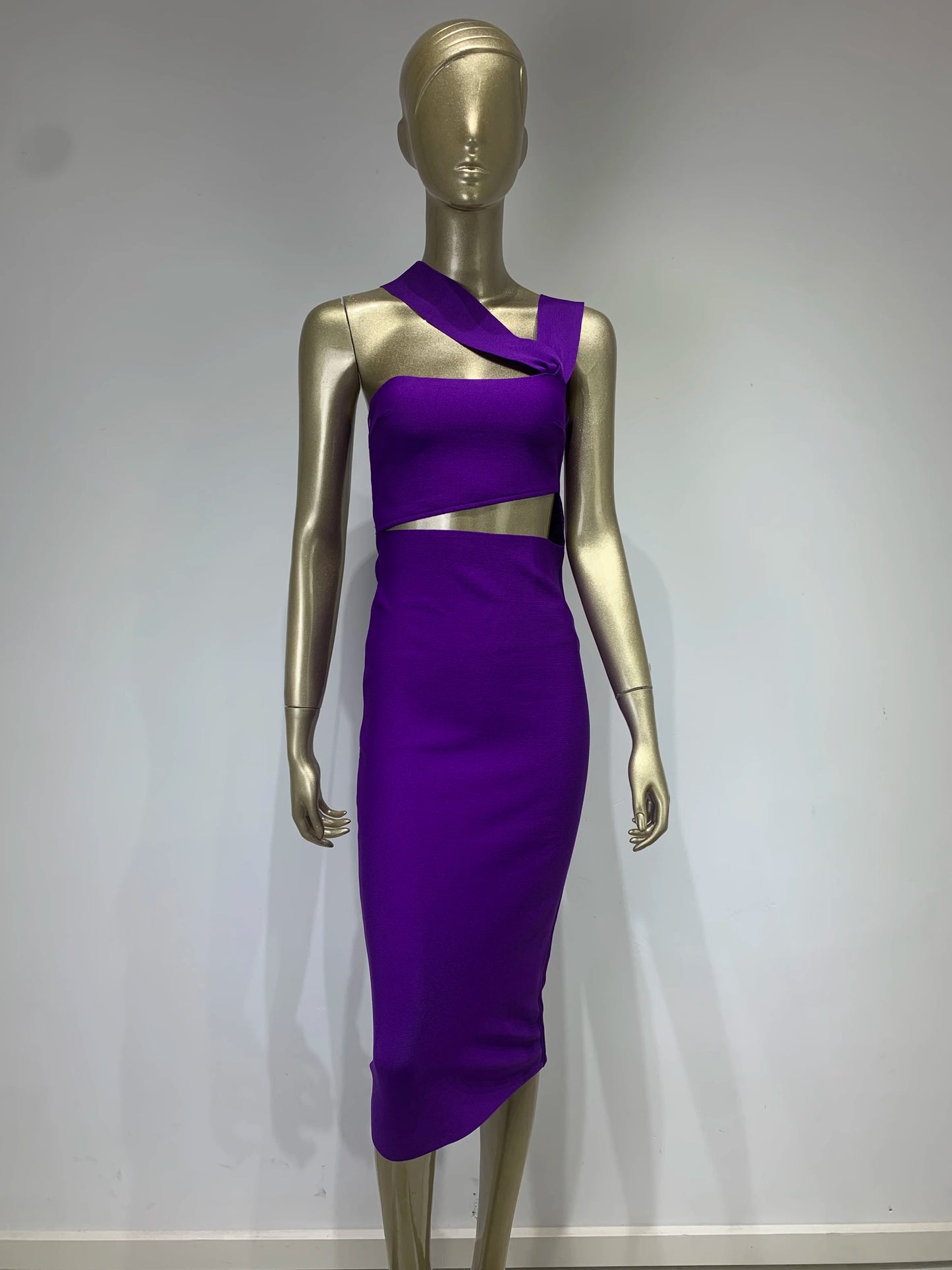 Women Summer Sexy Hollow Out Brown Midi Knee Length Bodycon Bandage Dress 2023 Designer Elegant Evening Party Dress Vestido