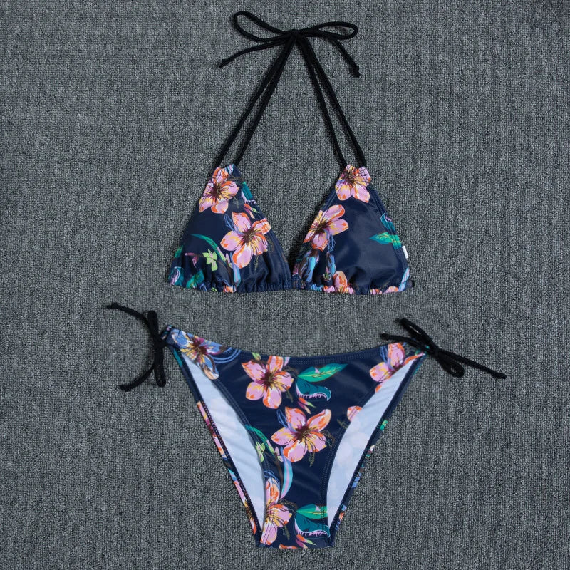 Bikini Women Swimsuit 2025 New Swimwear Sexy Lace Up Bikinis Set Backless Bathing Suit For Female Biquini Summer Two Piece Suits