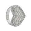New Full Iced Out Bling Hollow Heart Ring Gold Silver Color 5A CZ Micro Pave Cubic Zircon Rings Hip Hop Punk Men Women Jewelry