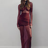 Articat Elegant Mesh Patchwork Long Sleeve Bodycon Party Club Evening Dress Sexy Double Layer Perspective Vestido Autum Clothing