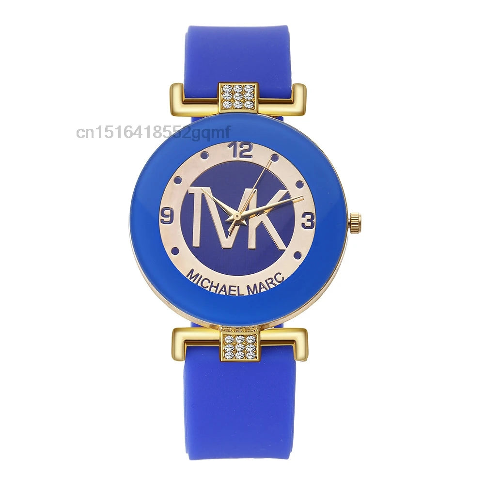 Luxury TOP DQG Brand Ladies Watch Red Silicone Diamond Men Digital Quartz Wrist Watches For Women Montre Femme Dropshipping Gift