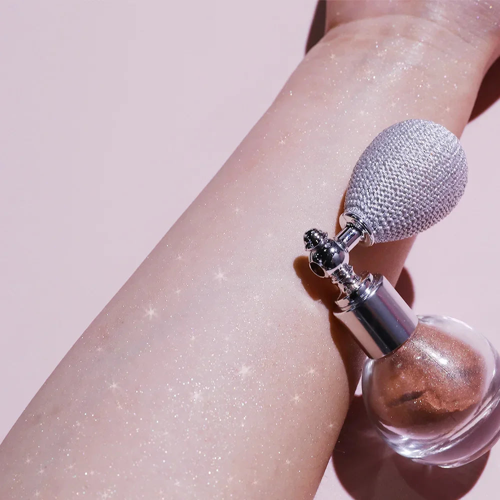 Diamond Highlighter Powder Spray Waterproof High Gloss Glitter Body Bronzer Highlight Powder Face Contour Illuminator Makeup
