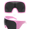 Oversized Punk One-piece Wrap Around Sunglasses Goggle Women Men Sun Glasses Female Surround 2000'S Shades Eyewear