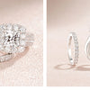 Newshe Original 925 Silver Moissanite Rings with GRA Certificate D Color VVS1 Diamond Wedding Ring Set for Women Luxury Jewelry
