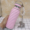 Bling Rhinestone Insulated Thermos Water Bottle with Chain Stainless Steel Vacuum Insulated Bottle Flask Portable Tumbler