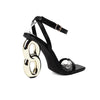 Summer Sandals Strange Wedge Heel Woman Shoes One Strap Sandals Narrow Band Elegant Women‘s Pumps Peep Toe Large Size 43