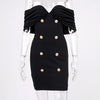 NewAsia Off the Shoulder Blazer Dress Double Breasted Anti slip Backless Ruched Low Cut Zipper Bodycon Robe Elegant Club Dresses