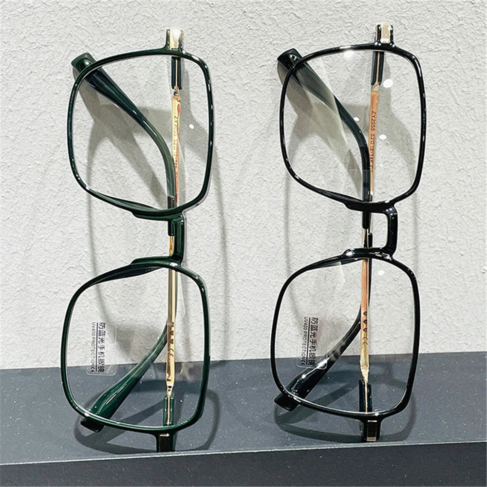 Retro Square Anti-Blue Light Glasses for Women Stylish Clear Frame Anti Radiation Glasses Transparent gafas de sol