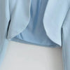 2023 Autumn V neck Open stitching Cropped Blazer Women Full Sleeve Short Suits Fashion Outerwear