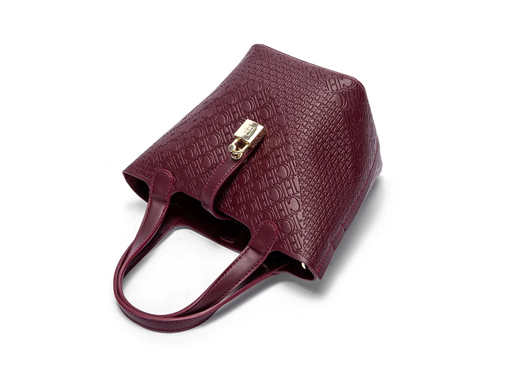 Retro Classic Women's Fashion Handbags Pure Color Design Metal Lock Buckle Accessories Ladies Shoulder Bags Minimalist Versatile