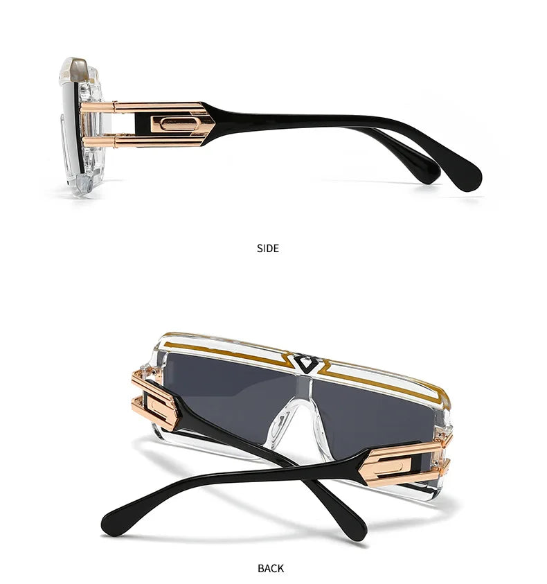 Modern Luxurious Sunglasses for Men Women Square Gradient Designer Unisex Brand Glasses Glamour Fashion Shades UV400