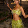 Sexy Sequins Tassel Skirt Sets Women Sling Crop Tops Hip Package A-line Short Skirts 2025 Summer Chic Beach Party Outfits Lady