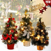 20/29cm Mini Christmas Tree Desktop Ornaments Artificial Plants Pine Needle Tree With Xmas Balls New Year Party Home Decor Gifts