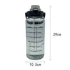 2L Portable Water Bottle Large Capacity Plastic Straw Water Cup Drink Bottle With Time Marker For Outdoor Sports Fitness
