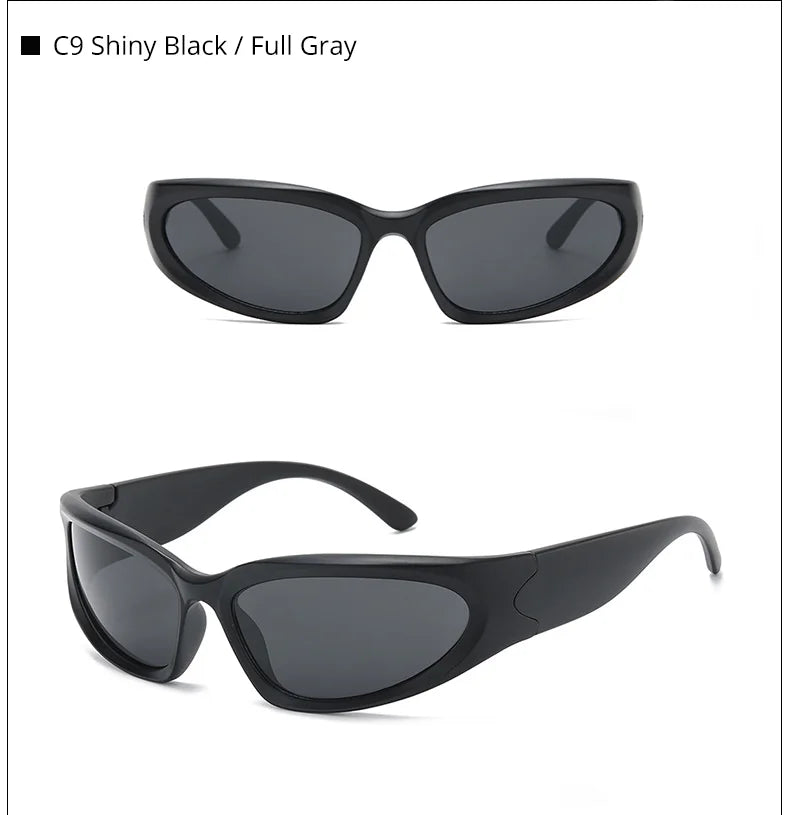 Designer y2k UV400 Mirrored Sunglasses Women White Sun Glasses Men Hispter Sport Driving Cycling Ladies Shades 2023 gafas de sol
