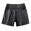 2023 Sexy Womens Shorts Shiny Elastic High Waist Shiny Faux PU Leather Short Pants Slim Hot Dance Clubwear Mini Shorts
