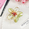 New Gradient Large Flower Acrylic Hair Clip for Women Sweet Hair Claws Crab Clamp Barrettes Hawaiian Headwear Accessories