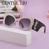 Oversized Cat Eye Sunglasses Women 2024 Luxury Brand Designer Punk Round Sun Glasses For Ladies Trendy Big Frame Eyewear UV400
