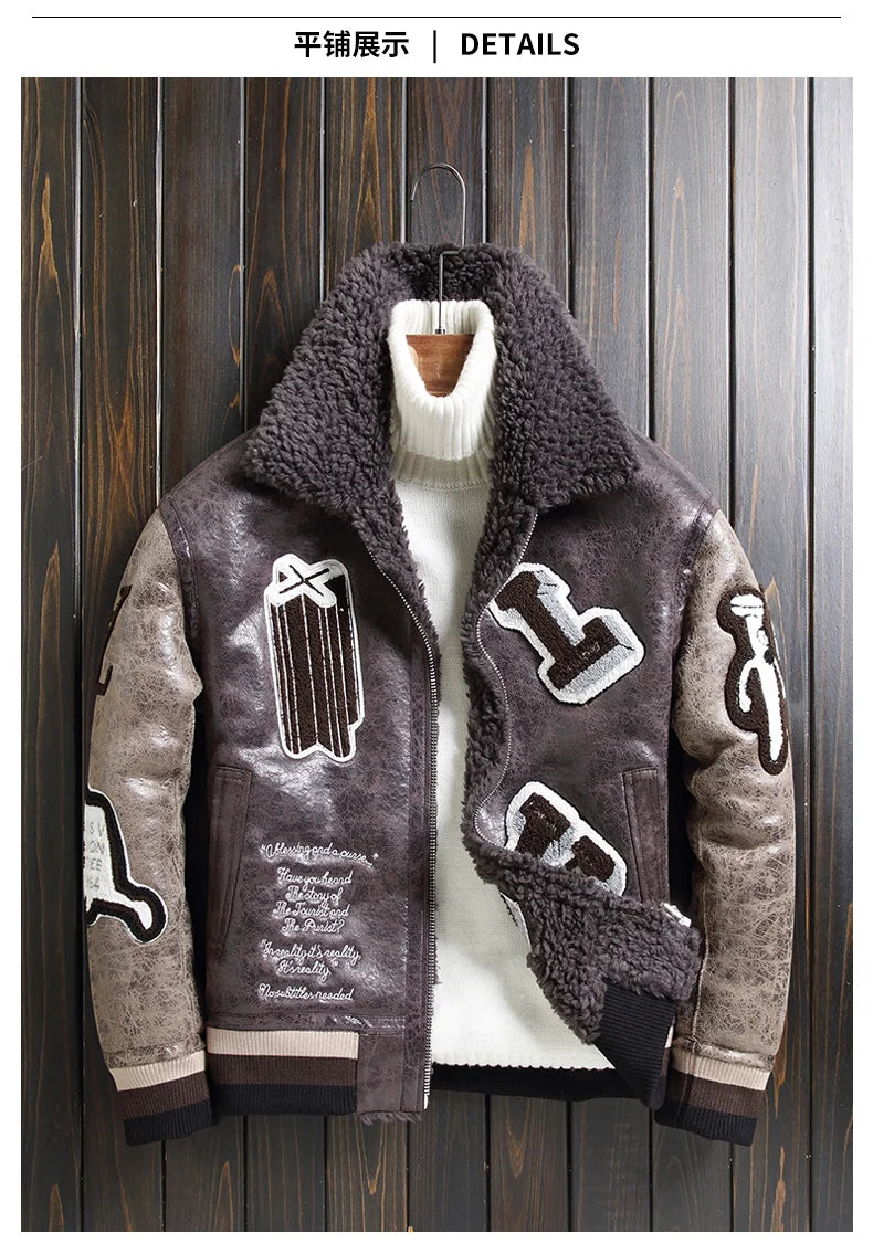 Sheep Fleece Coat for Men 2024 Fur Clothing Male Particle Wool Thick Lamb Fur Jacket Men's Winter Coats and Jackets Casaco FCY
