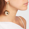 XIALUOKE Vintage Large Ball Pendant Earrings Women's European American Style Personality Long Drop Earrings Party Travel Jewelry