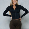 Women BUM New Sculpting Jacket Running Elasticity Yoga Jacket Slim Top Coat Women's Sports Jacket Gym Long Sleeves Women Zipper
