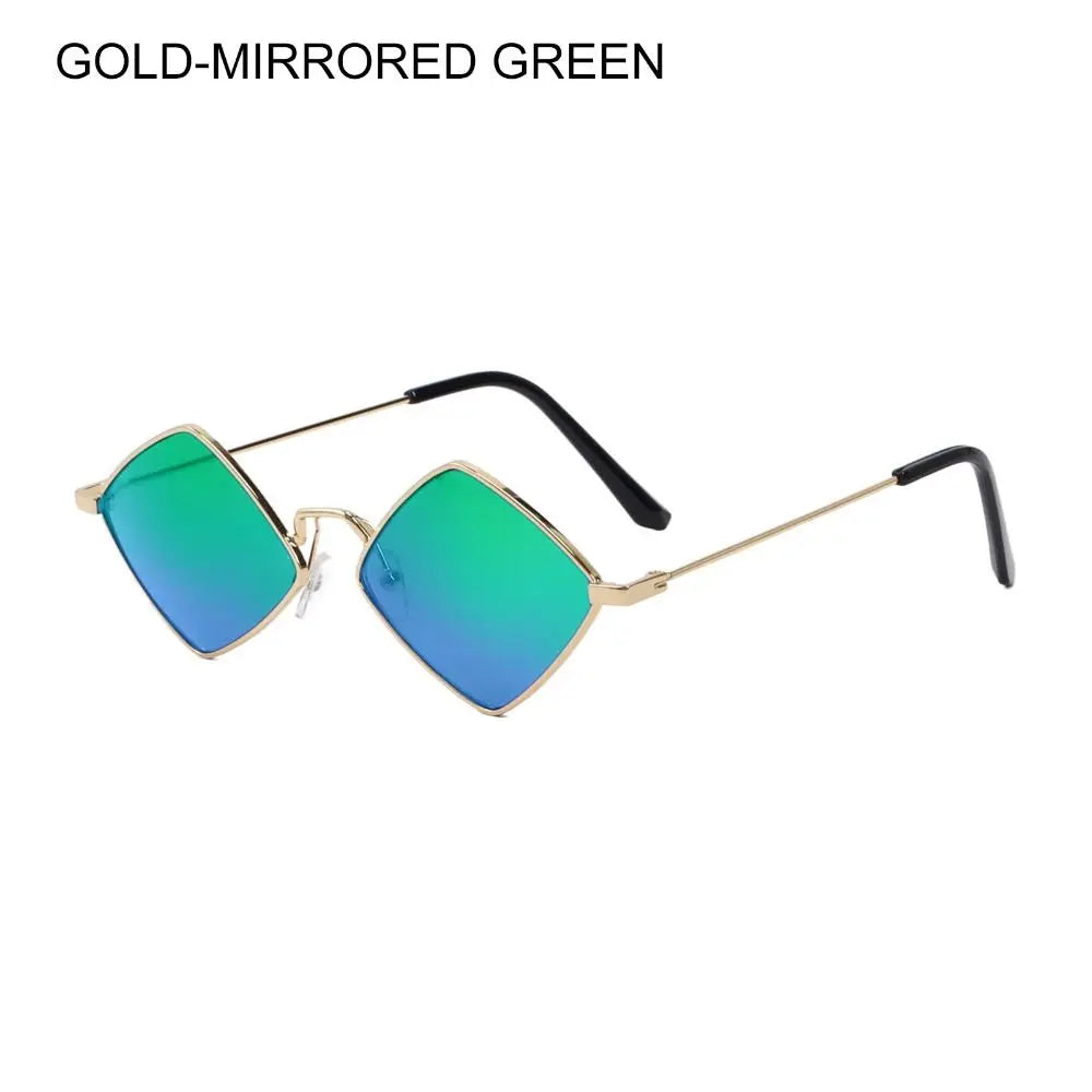 Square Polygonal Women Sunglasses 2025 Vintage Brand Diamond Rhombus Ladies Sun Glasses Men Female Fashion UV400 Shades Eyewear