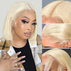 Dark Purple Bob Lace Front Wigs Human Hair Colored 13x4 Lace Frontal Short Straight Purple Bob Wig Pre Plucked with Baby Hair