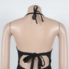 Joskaa 2025 Summer Elegant Hollow Halter Lace-Up Jumpsuits Women Hipster Sexy Backless Skinny One Piece Rompers Party Clubwear