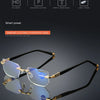 Men Blue Light Blocking Reading Glasses Women Dimond Cutting Rimless Eyeglasses Frame Anti Fatigue Hyperopia Presbyopic Eyewear