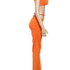 Nibber Sexy Women 2 Piece Set Bandage Ruched Square Collar Bra+Skinny Long Skirts 2025 Summer Vacation Beach Party Trend Suits