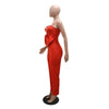 Spaghetti Strap Deep V Neck Sexy Women Straight Jumpsuits Rompers 2023 Rhinestone Big Bowknot Party Jumpsuit Birthday Outfits