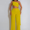 FAGADOER Sexy Ruched Patchwork Bodycon Jumpsuits for Woman Halter Sleeveless Wide-leg Romper Female Streetwear Overalls 2025 New