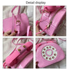 Stylish Women Telephone Shaped Crossbody PU Leather Shoulder Bag Female Casual Handbag Shopping Street School Satchel Tote Purse