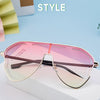 Oversized Hollow One-Piece Sunglasses Women Big Frame 2024 Luxury Brand Special-Shaped Sun Glasses For Ladies Eyewear Shades