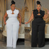 Plus Size Women Clothes Jumpsuit Summer Clothes Black Urban Leisure Bodysuit New 2024 Wide Leg Jumpsuit Wholesale Dropshipping