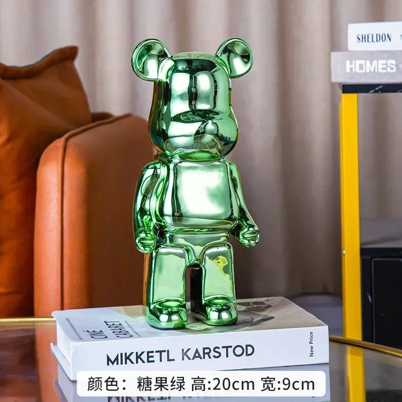 20/28/35cm Aesthetic Bear Figure Stautes Ceramics Violent Bear Figurines Sculptures Decor Luxury Room Decorations Home Ornament