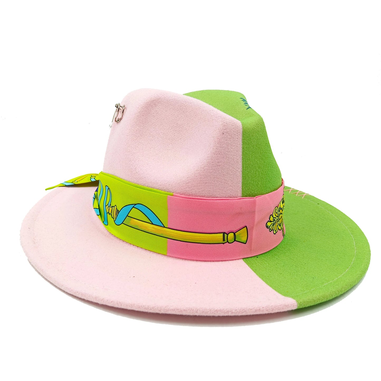 Fedora hat nubuck leather elastic webbing concave top wide brim hat for men and women autumn and winter hat  sombrero hombre