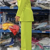 Women's Urban Suits 2025 Spring/Summer Latest Elegant Notched Collar Blazer Long sleeved Coat&Pocket Design Button Pants Set