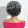 Lekker Short Silver Gray Curly Bob 100% Human Hair Wigs For Women Brazilian Remy Hair Salt and Pepper Full Machine Made Wigs