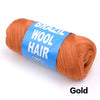4 Pack Brazilian Wool Hair Synthetic Crochet Hair Extensions for Women African Hair Yarn for Braiding Senegalese Twist Fake Hair