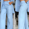 Women's Urban Suits 2025 Spring/Summer Latest Elegant Notched Collar Blazer Long sleeved Coat&Pocket Design Button Pants Set